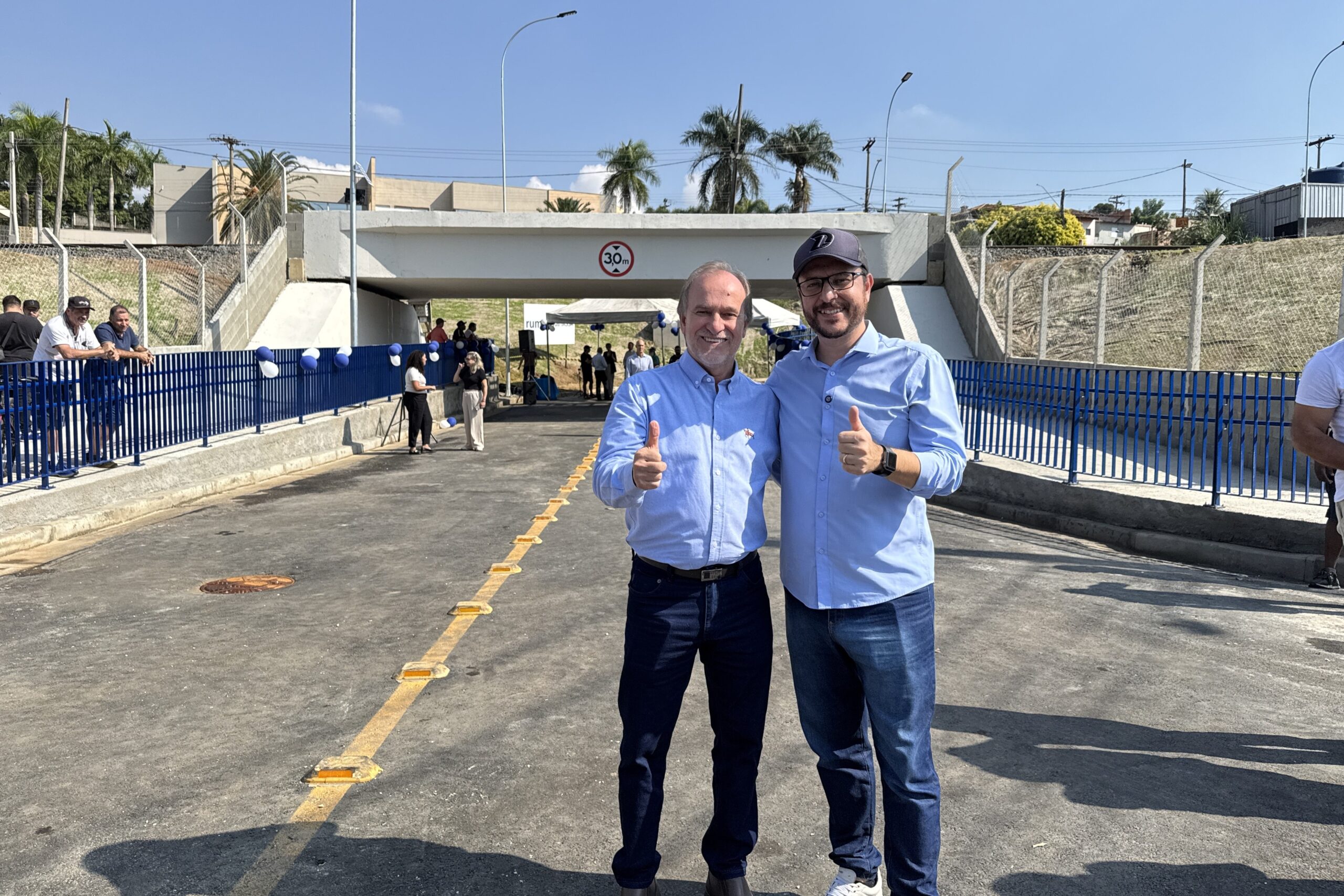 Nova Odessa inaugura duplicação viária sob Viaduto do Pezão com apoio parlamentar