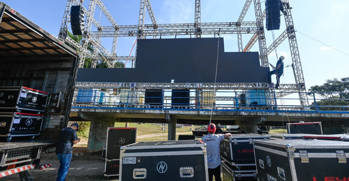Arena do Torcedor na Lagoa do Taquaral se prepara para receber multidões durante jogos do Brasil