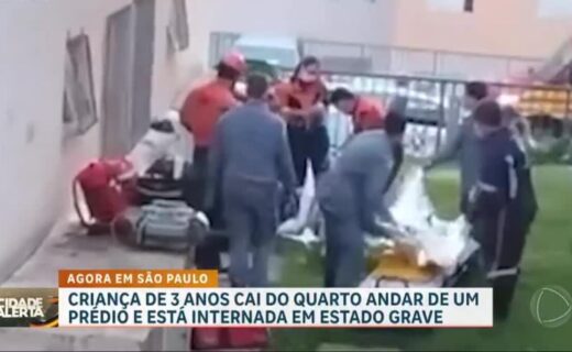 Menina de 3 anos sofre queda grave do 4º andar de edifício em Campinas
