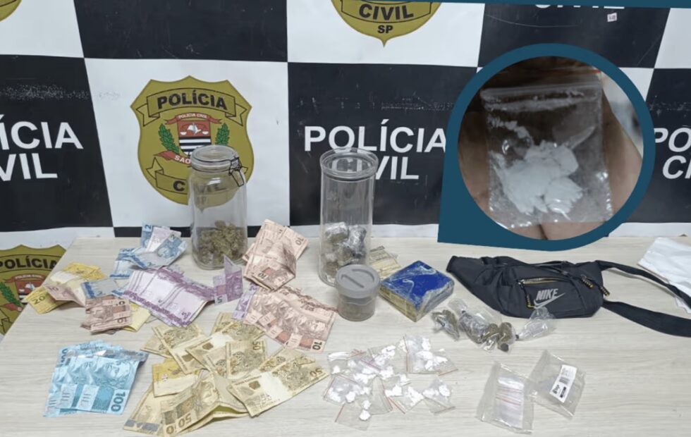 As drogas encontradas foram apreendidas