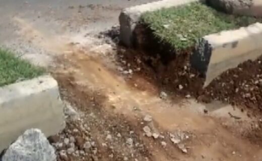 Motociclista destrói meio-fio com marreta para fazer atalho na avenida de Sumaré
